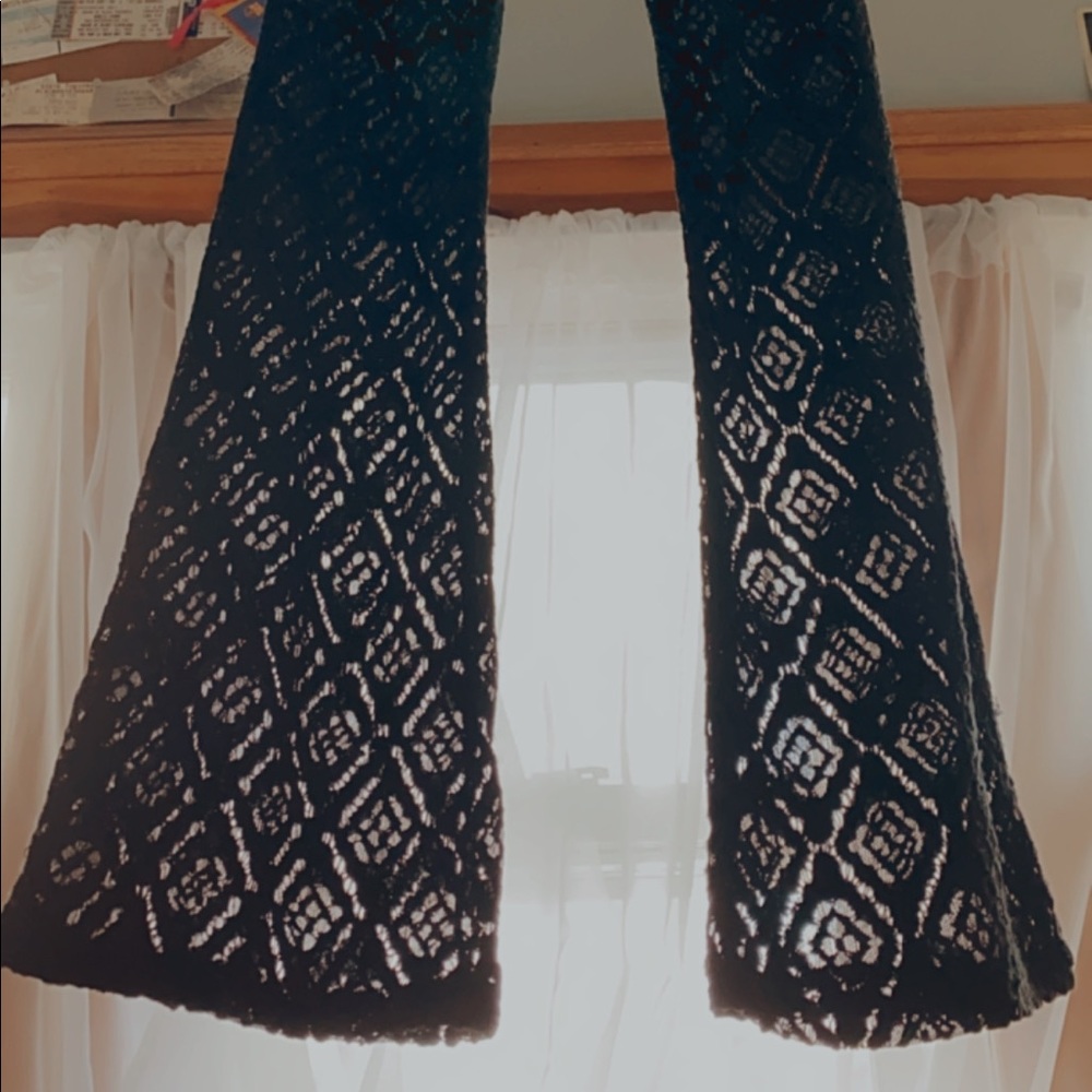 Fit-and-flare black mesh pants, Dance&Marvel